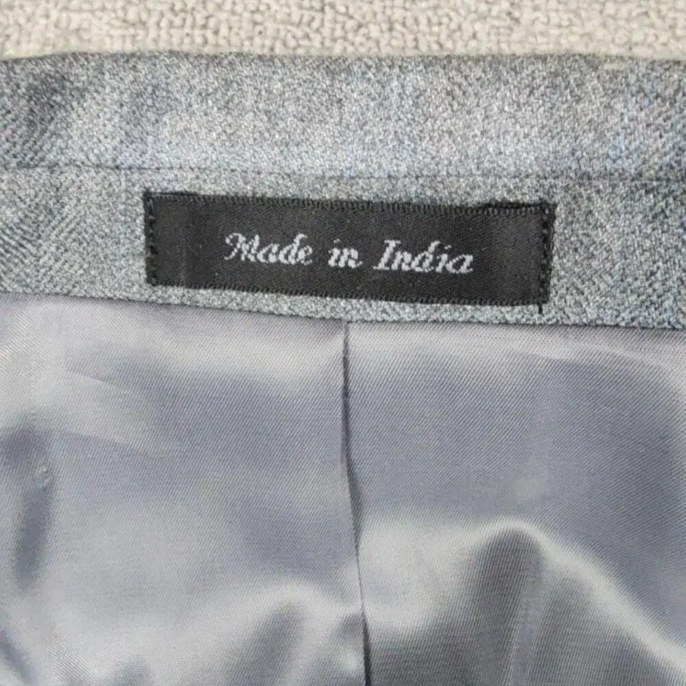 Lauren Ralph Lauren Blazer Mens 42R Gray Blue Sport Coat Jacket Flaw